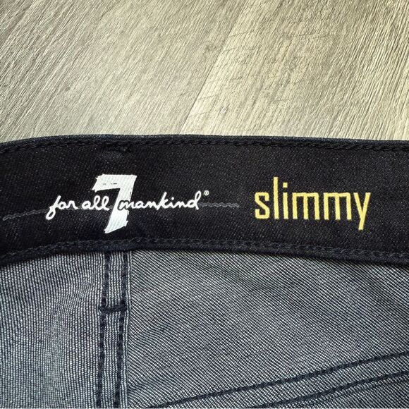 7 For All Mankind Slimmy Dark Wash Jeans 29 Men’s - Picture 4 of 11